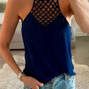 Naked Zebra Crisscross Sleeveless Top
